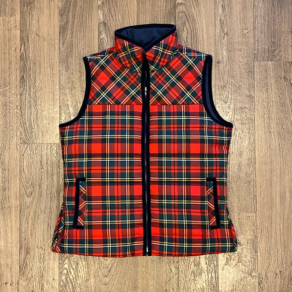 J. Crew Tartan Plaid Mountain Vest Small - Picture 3 of 6